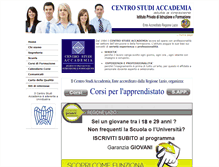Tablet Screenshot of centrostudiaccademia.it